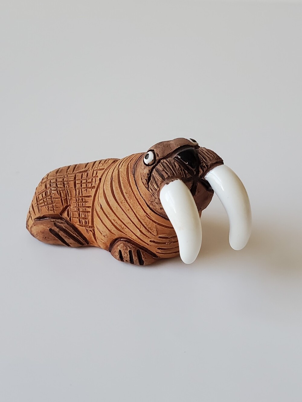 Vintage Casals of Peru Pottery Terracotta Walrus Figurine